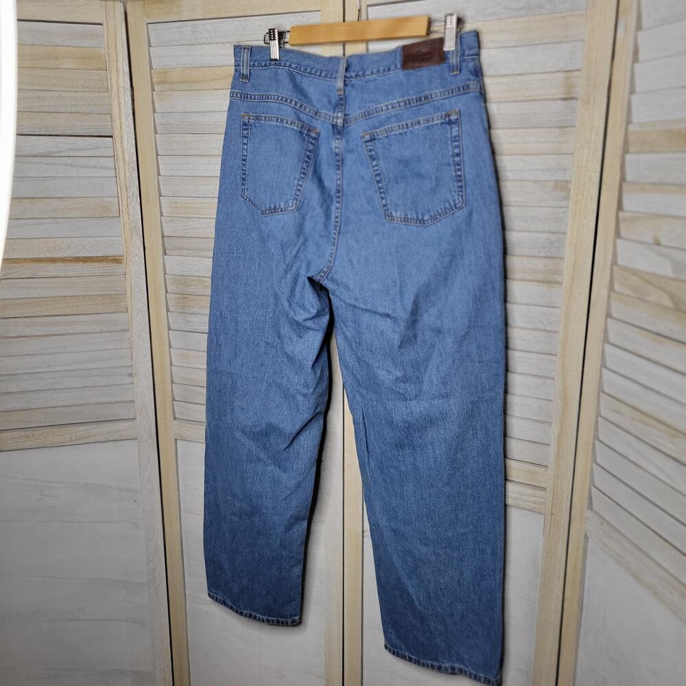 VTG LL BEAN Womens High Rise Straight Leg Blue Jeans Size 16 Regular 34W X 29L